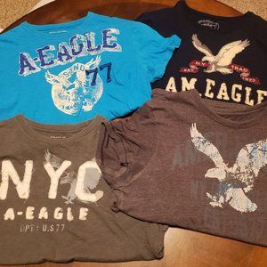 Lot of 4 American Eagle, Mens Lg Athletic Tshirts